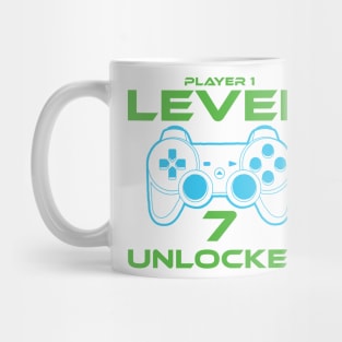 Level 7 Unlocked 7th Birthday Gamer Gift Mug